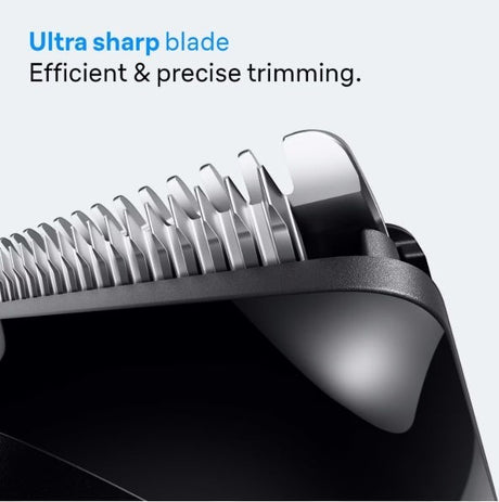 Braun All-in-One Style Kit Series 3 3560 trimmer with ultra sharp blades for efficient & precise trimming.