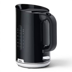 Taghareed Braun Breakfast1 black 1.7L electric kettle with 2200W power and water level indicator.