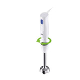 Taghareed Braun MultiQuick 1 hand blender in white with stainless steel blending foot and blue button. Features EasyClick system.