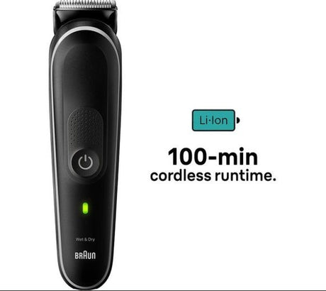 Taghareed Braun Multi Grooming Kit MGK5440, black, wet & dry, 100-min cordless runtime, Li-Ion battery