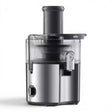 Taghareed Braun MultiJuice 7 Spin Juicer SJ7000, 1000W, stainless steel and black, with wide chute and anti-drip spout.
