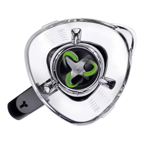Taghareed Braun PowerBlend 7 blender lid with green blades and measurement markings