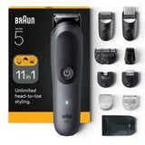 Taghareed Braun Series 5 11-in-1 all-in-one trimmer for head-to-toe styling with multiple attachments.