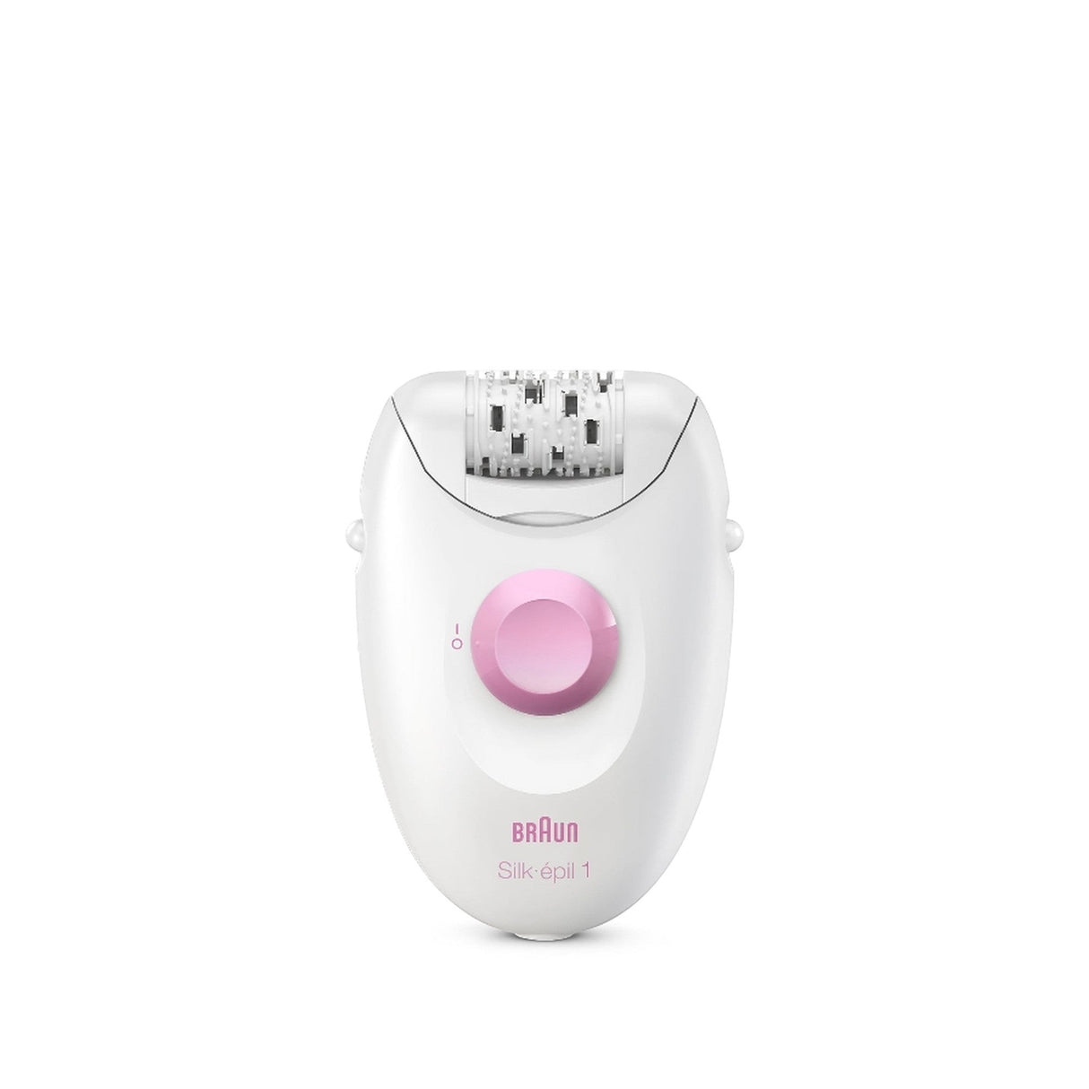 Taghareed Braun Silk-épil 1 epilator SE1-176, white with pink accents, 20-tweezer system for efficient hair removal.