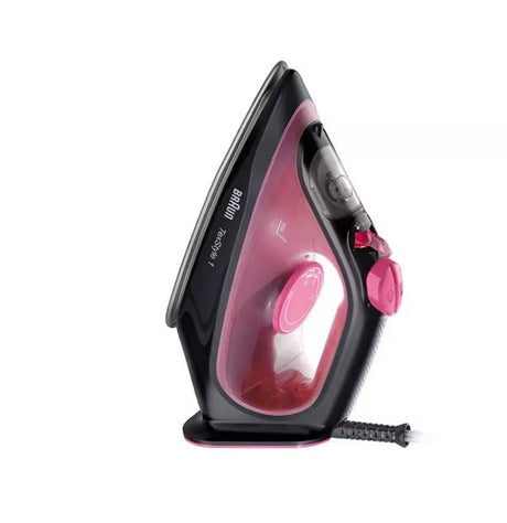 Taghareed Braun TexStyle 1 steam iron in black and pink with a SuperCeramic non-stick soleplate and 2000W power.