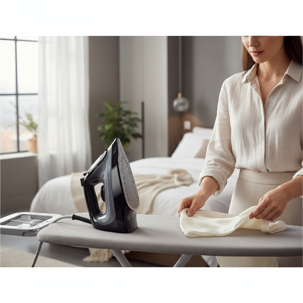 Taghareed Braun TexStyle 3 Steam Iron SI3055BK, black with silver soleplate, 2400W, 3D FreeGlide technology for easy ironing.