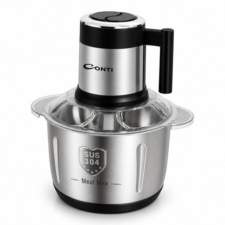 Taghareed CONTI CH 55002 SS 5L 500W electric chopper with stainless steel bowl and 6 blades