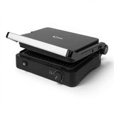 Taghareed CONTI Grill 2000W GT2201-G, black, with removable non-stick plates and 180° opening.