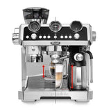 Taghareed De'Longhi La Specialista Maestro espresso machine, stainless steel, with built-in grinder and milk frother.