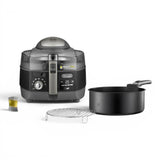 Taghareed De'Longhi MultiFry Extra Chef FH1396 air fryer and multi-cooker with removable paddle and cooking pot.