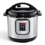 Taghareed Kenwood 16-in-1 electric pressure cooker, 8L multicooker PCM80, silver and black with digital display and 16 cooking programs.
