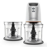 Taghareed Kenwood Easy Chop food chopper with 500W motor, 0.5L capacity, and quad blade system. Includes extra bowl.