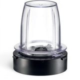 Taghareed Kenwood glass blender with stainless steel blades and black base, 1000W, 2L capacity, ideal for smoothies and grinding.