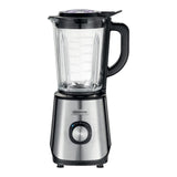 Taghareed Kenwood 1000W glass blender with 2L capacity, stainless steel base, and two speed settings with pulse function.