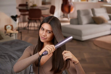 Taghareed Philips 5000 Series BHS530/03 purple hair straightener with ThermoShield technology and 2x Ionic Care