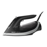 Taghareed Philips 6000 Series DST6120/86 steam iron, black and silver, with 2600W power and SteamGlide Plus soleplate.