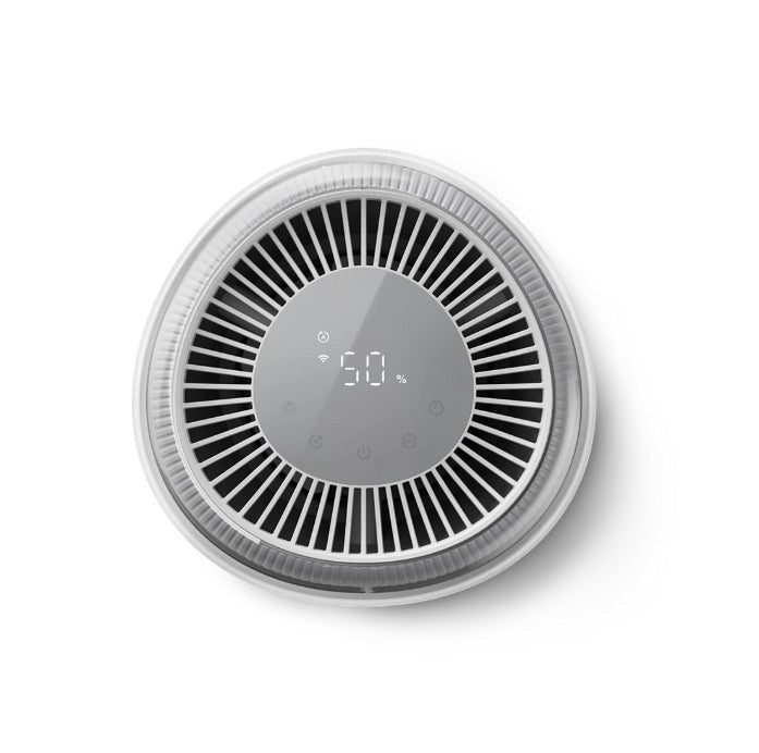 Taghareed Philips Air Humidifier 5000 Series HU5710/00, white and grey, with digital display showing 50% humidity.