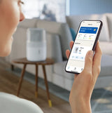 Taghareed Philips Air Humidifier 5000 Series HU5710/00, white and grey, with NanoCloud technology and smart app control.