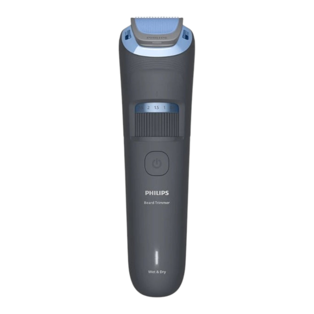 Taghareed Philips Beard Trimmer Series 3000 BT3617/15, grey with blue accents, 20 length settings, Lift & Trim technology, wet & dry use.