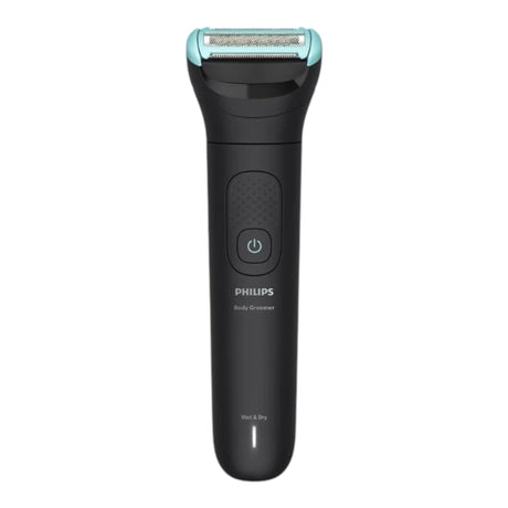 Taghareed Philips Body Groomer 5000 Series BG5475/15 black electric trimmer with blue accents, wet & dry use.