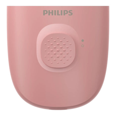 Taghareed Philips Epilator Series 2000 BRE229/00 pink compact epilator with textured grip and indicator lights.