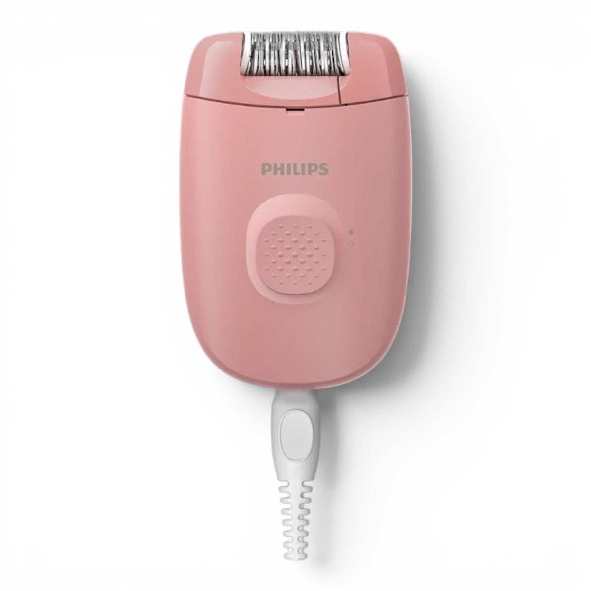 Taghareed Philips Epilator Series 2000 BRE229/00 pink corded epilator with a single speed setting and a compact design.