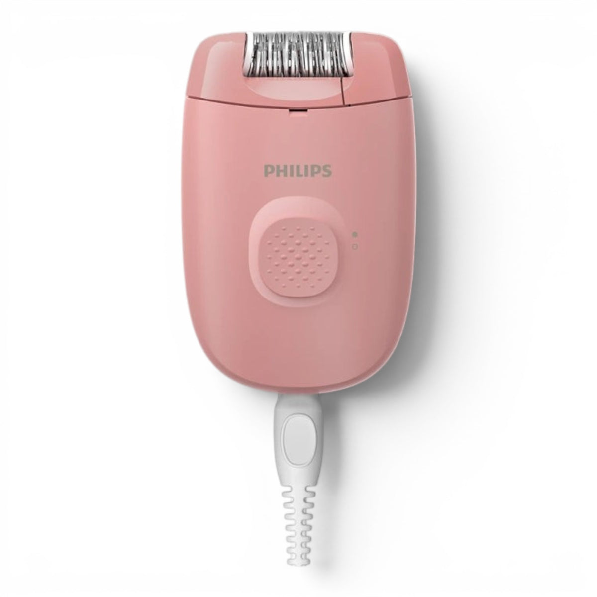 Taghareed Philips Epilator Series 2000 BRE229/00 pink corded epilator with a single speed setting and a compact design.