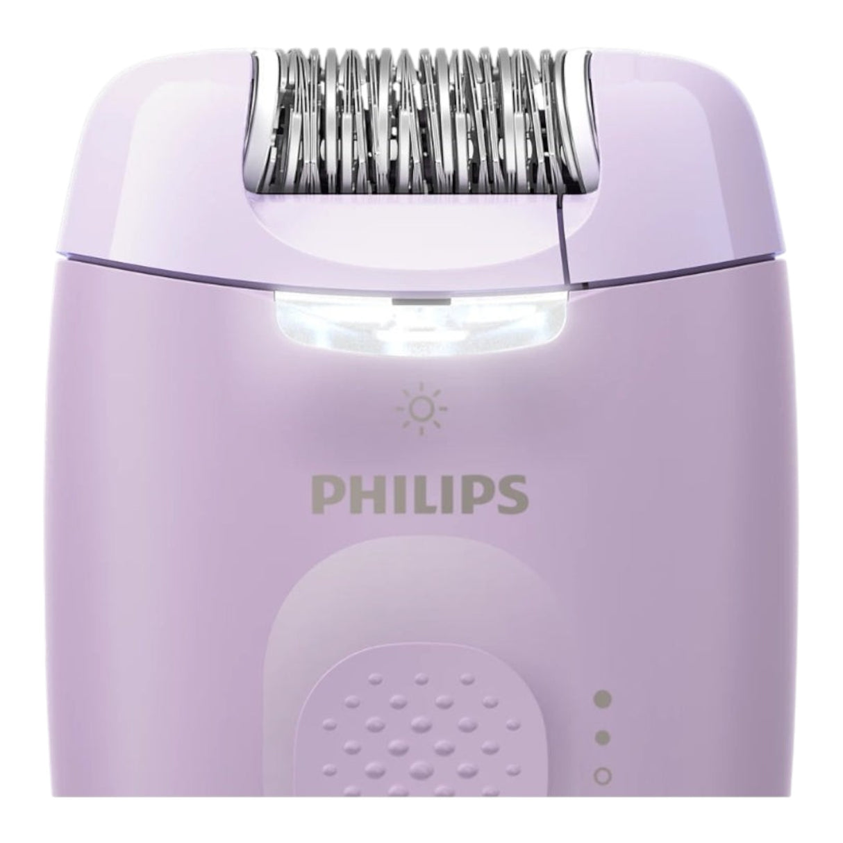 Taghareed Philips Epilator Series 4000 BRE257/00, lavender, with Opti-Light LED and 2 speed settings for efficient hair removal.