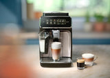Taghareed Philips 3300 Series fully automatic espresso machine with LatteGo system, making 6 hot & cold drinks.