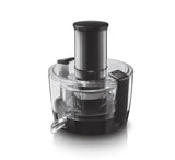 Taghareed Philips 7000 Series Food Processor HR7778/01, black and clear plastic, with multiple functions and accessories.
