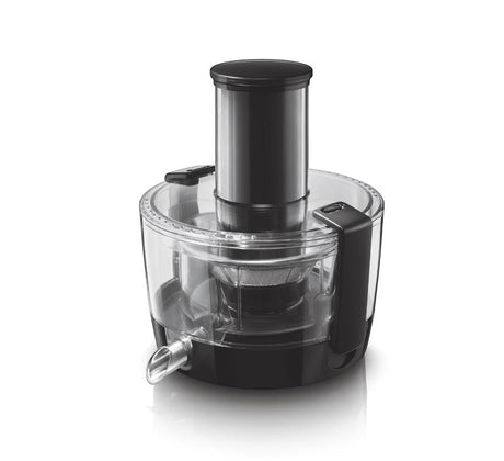 Taghareed Philips 7000 Series Food Processor HR7778/01, black and clear plastic, with multiple functions and accessories.