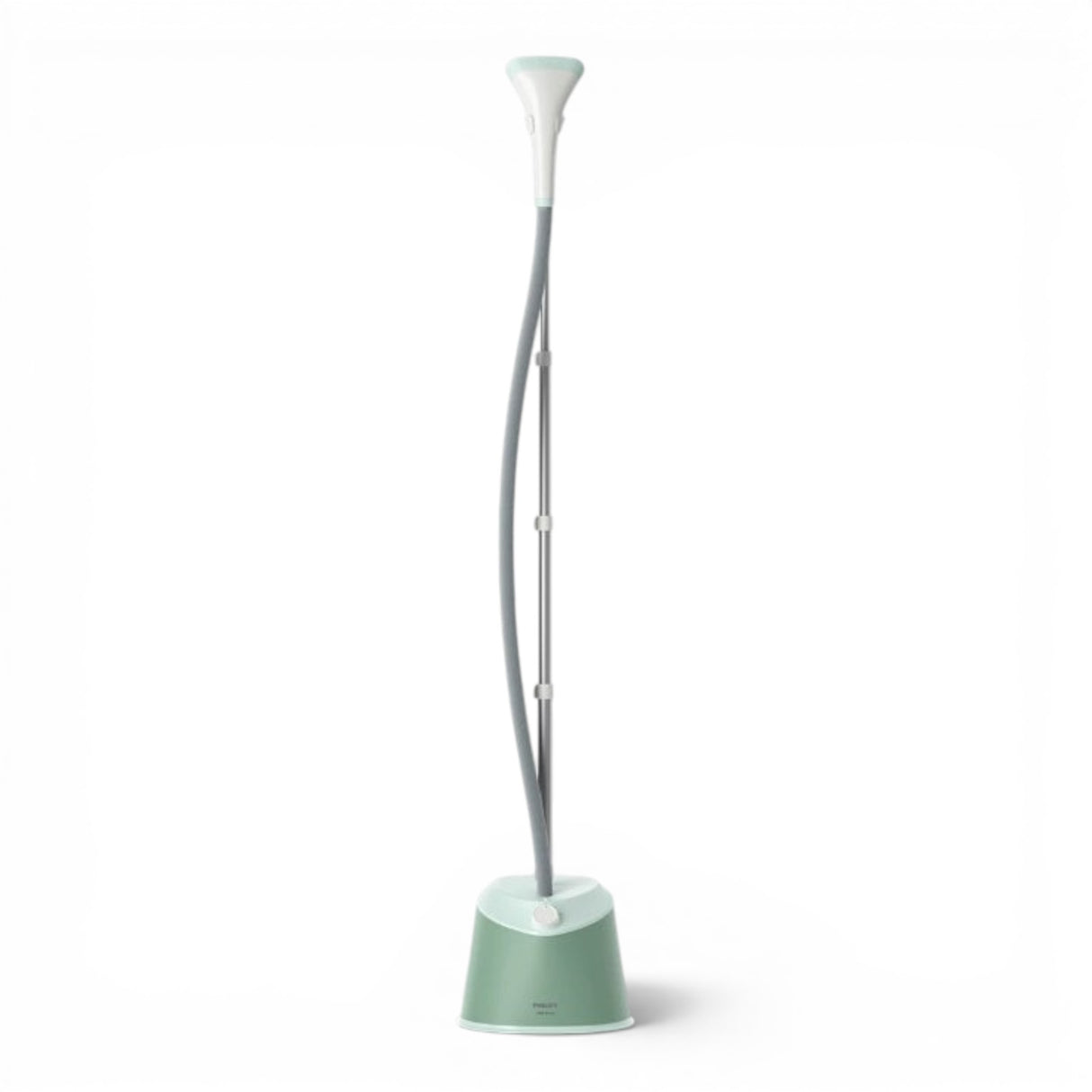 Taghareed Philips 1000 Series garment steamer STE1010/76, mint green, with adjustable stand and integrated hanger.