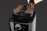 Taghareed Philips Grind & Brew coffee maker with dual bean container and built-in grinder, black