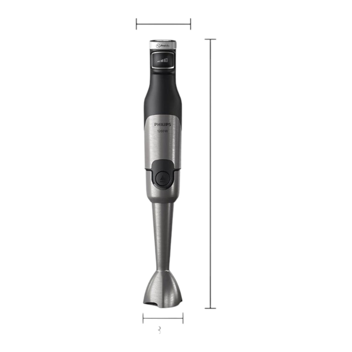 Taghareed Philips 5000 Series hand blender, 1200W, ProMix technology, SpeedTouch control, anti-splash blade guard. Silver and black.