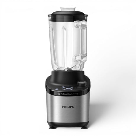 Taghareed Philips 7000 Series High Speed Blender HR3760/00 with 1500W motor, 2L glass jar, and ProBlend Ultra Technology.