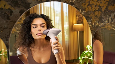 Taghareed Philips Lumea IPL 9000 Series BRI958/60 IPL hair removal device with smart skin sensor and 5 energy levels.