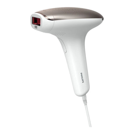 Taghareed Philips Lumea Advanced IPL 7000 Series BRI921/60 hair removal device, white and rose gold, with IPL technology for long-lasting smooth skin.