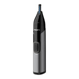 Taghareed Philips Nose Trimmer Series 3000 NT3650/16, black and silver, with PrecisionTrim technology and Protective Guard system. Washable.