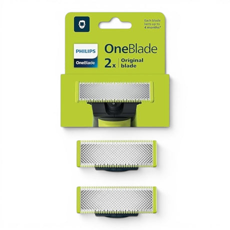 Taghareed Philips OneBlade Original replacement blades, 2-pack. Features Dual Protection System for comfortable, irritation-free shaving.