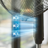 Taghareed Philips Series 600 pedestal fan with 3 speed settings and oscillating head for powerful cooling.