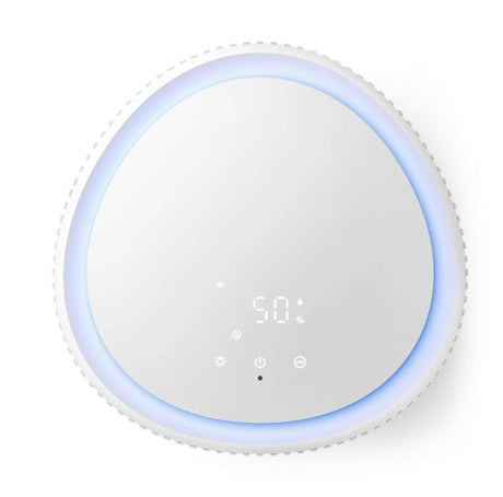 Taghareed Philips PureProtect Water 3400 Series air purifier and humidifier with digital display showing 50% humidity.