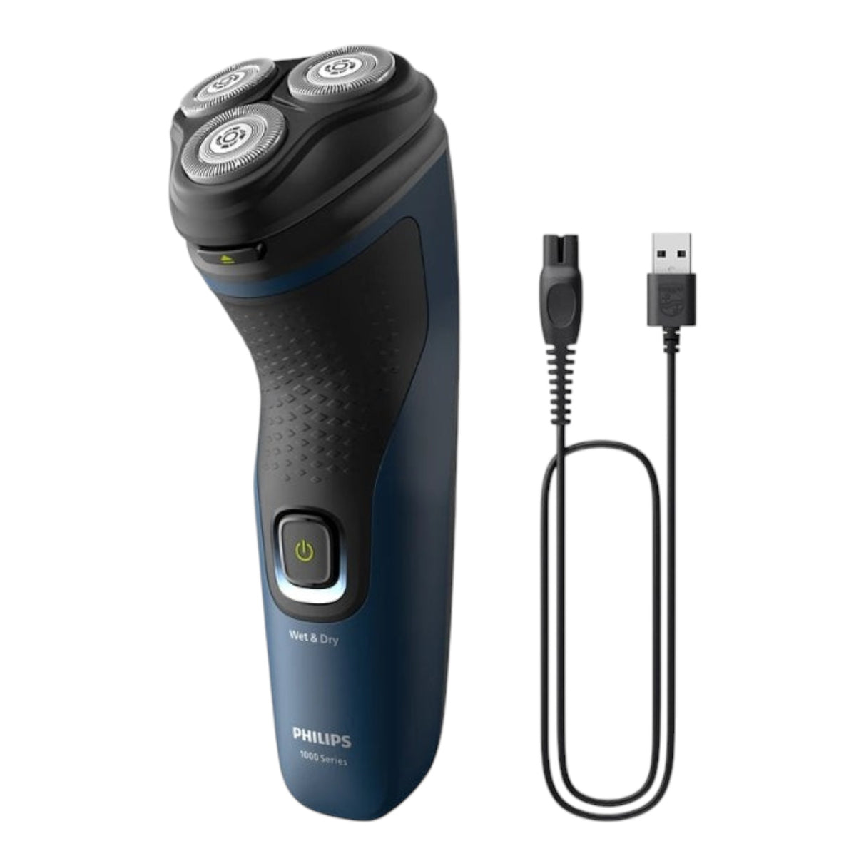Taghareed Philips Series 1000 S1151/00 electric shaver, blue, with 3D floating heads and Wet & Dry functionality.