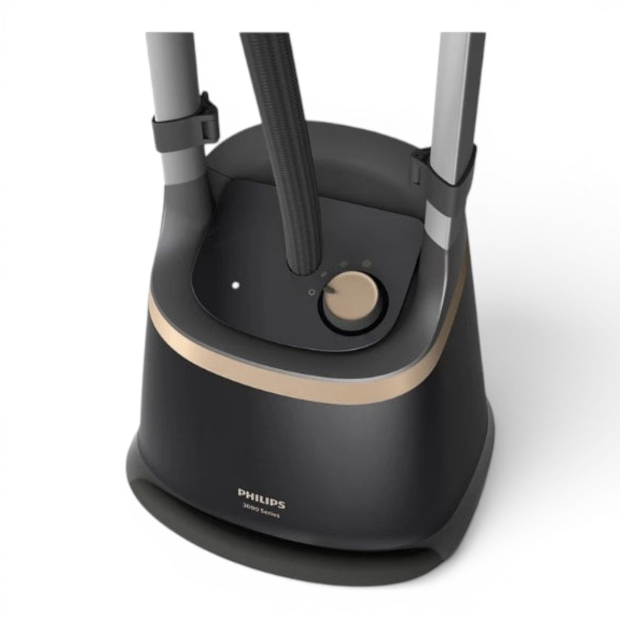 Taghareed Philips Stand Steamer 3000 Series with tilting StyleBoard, 2000W, 2L tank, removes wrinkles, odors, and 99.9% bacteria.