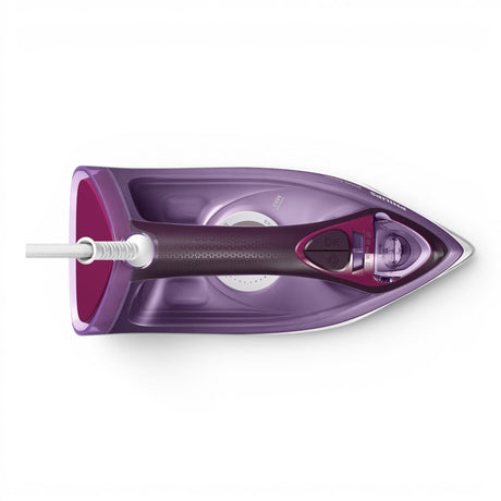 Taghareed Philips 3000 Series steam iron with purple casing, ceramic soleplate, and 2600W power.