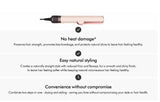 Tagharid Ceramic Pink/Rose Gold Dyson Airstrait hair straightener with air-drying technology.